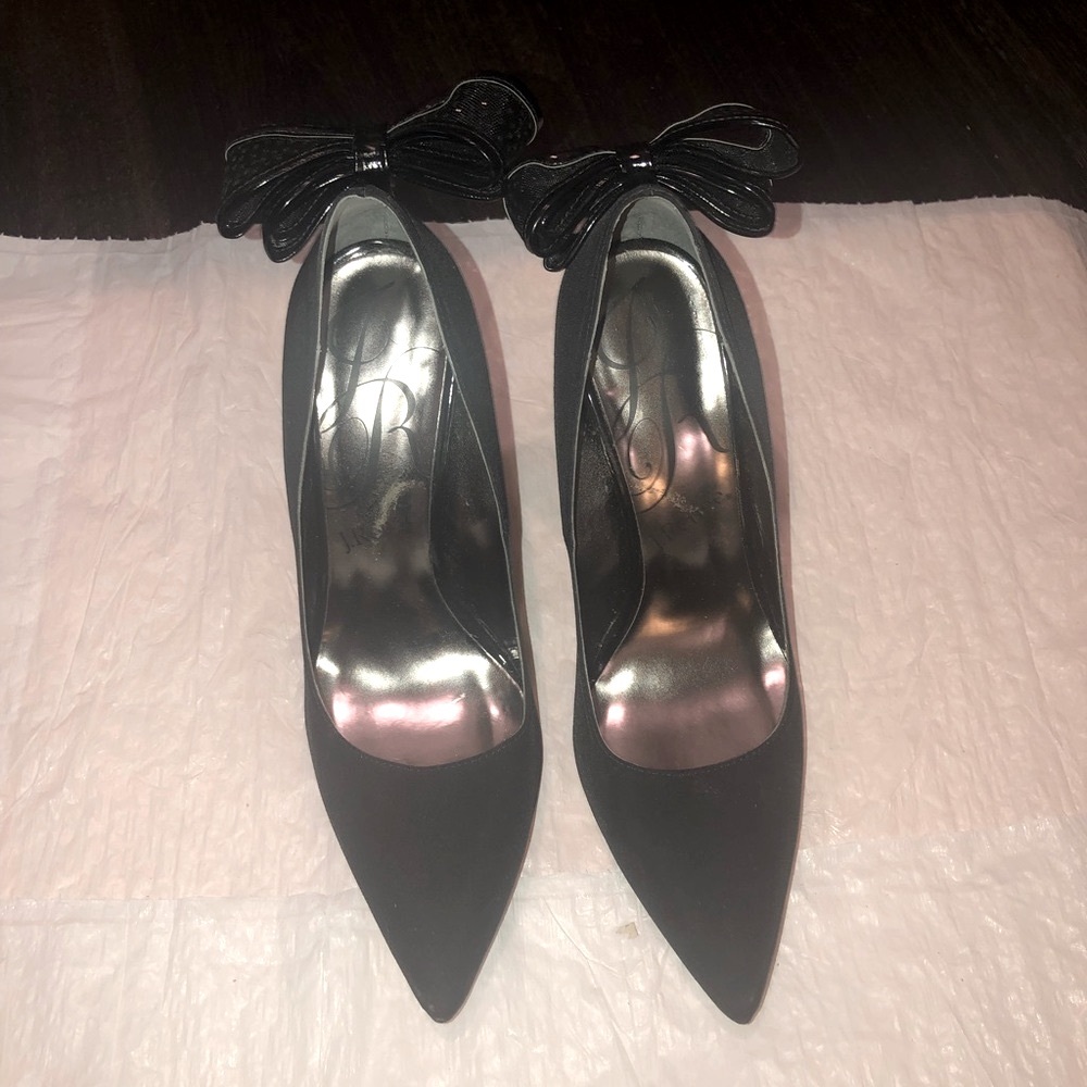 J. Renee black heels with bow detail size 8.5